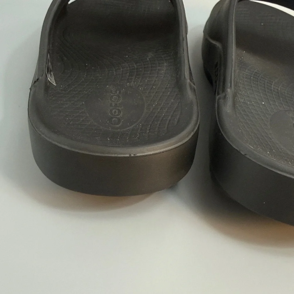 Oofos Ooahh Recovery Slide Sandal Black Men’s 7- W‎ 9 EU 40